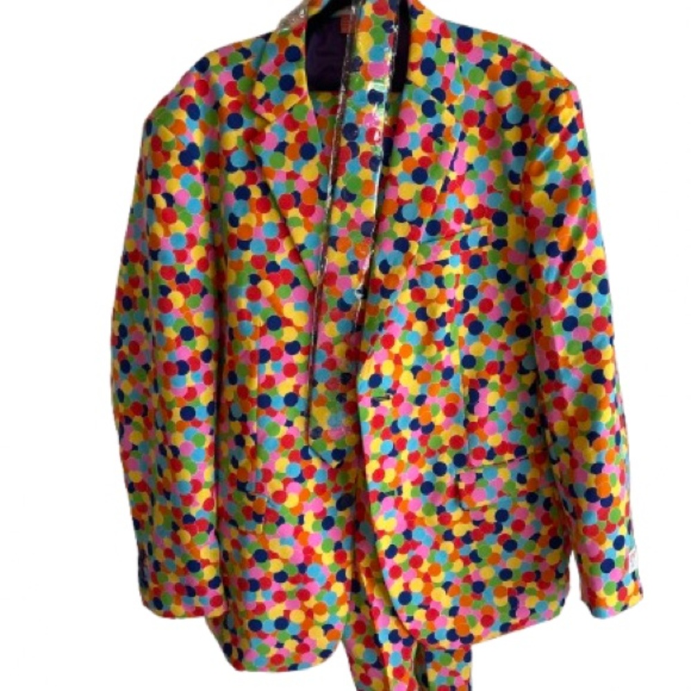 Colorful Polka Dot Blazer